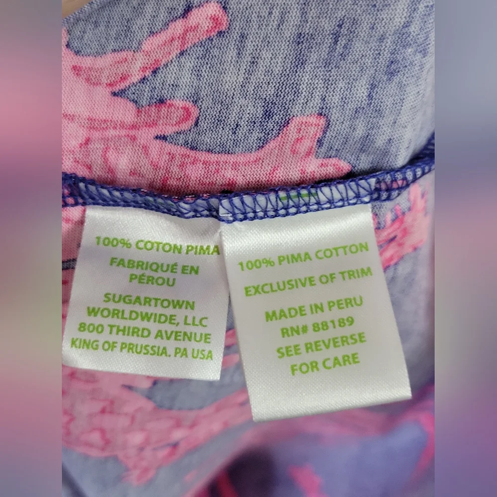 Lilly Pulitzer Windsor Strapless Giraffe Print Dress Blue & Pink Size Small - Picture 4 of 9